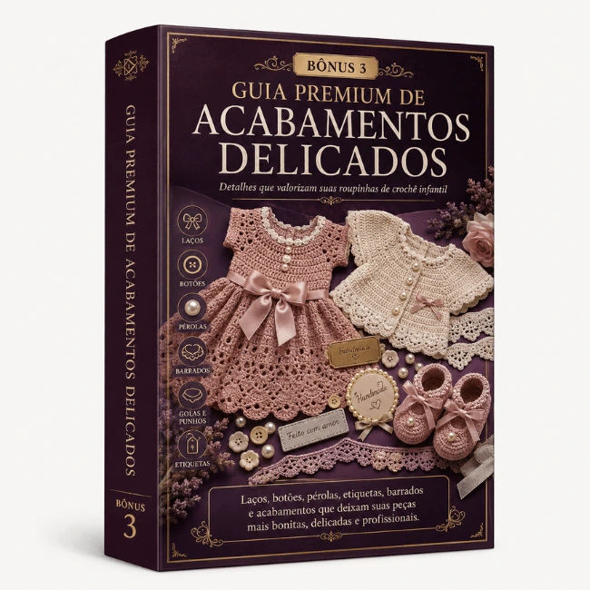 Mockup do Guia Premium de Acabamentos Delicados